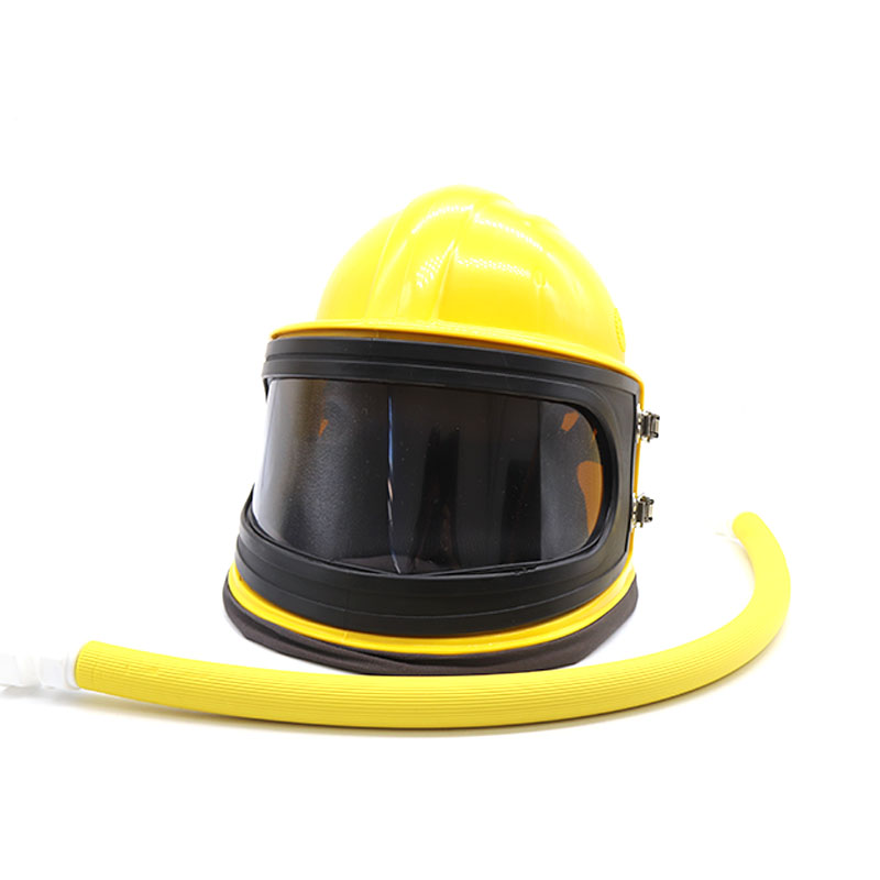 ABS sandblast helmet with breathing hose