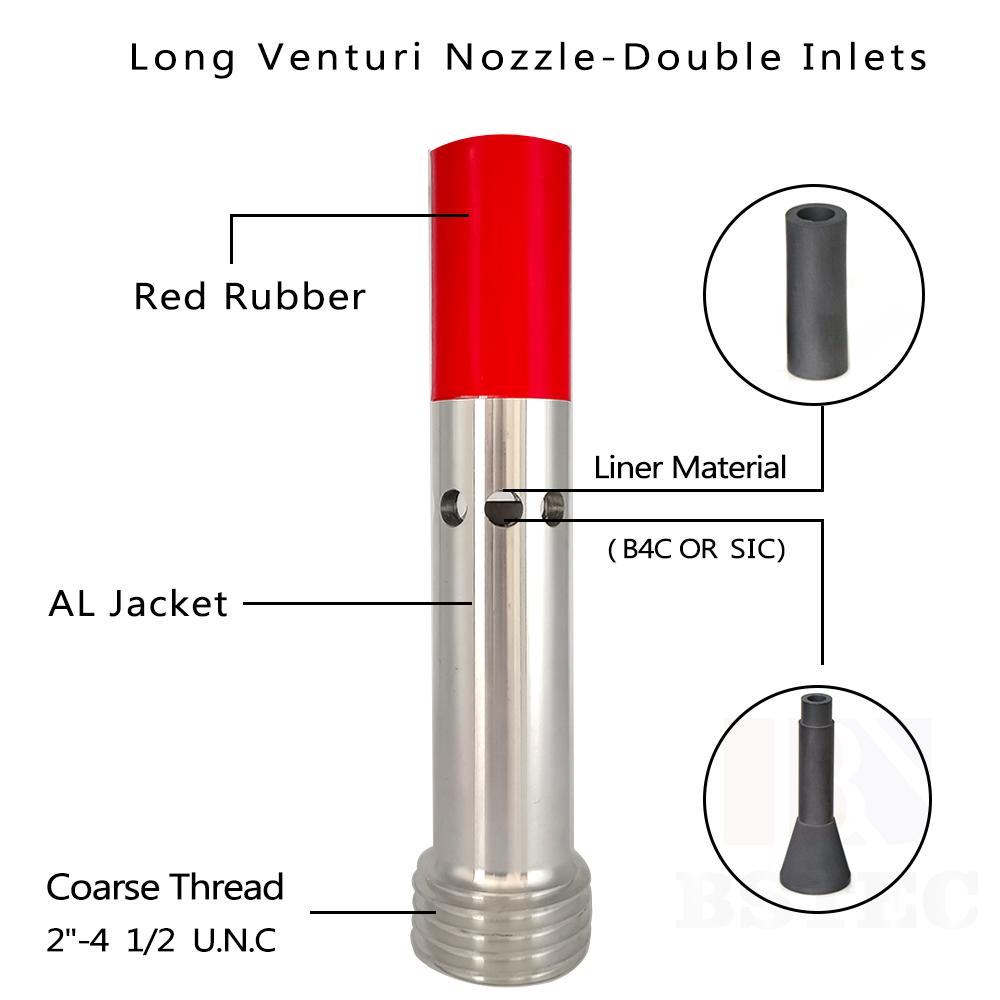 Long Venturi Nozzle Coarse Thread Double Inlets with Al Jacket