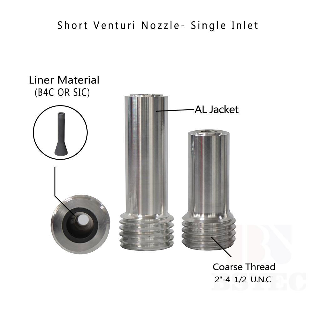 Short Venturi Nozzle Coarse Thread Single Inlet with Al Jacket Short Venturi Nozzle Coarse Thread Single Inlet with Al Jacket