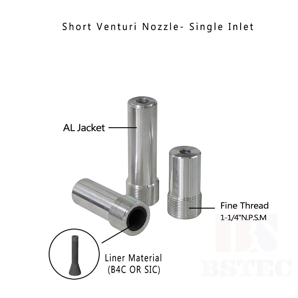 Short Venturi Nozzle Fine Thread Single Inlet with Al Jacket Short Venturi Nozzle Fine Thread Single Inlet with Al Jacket