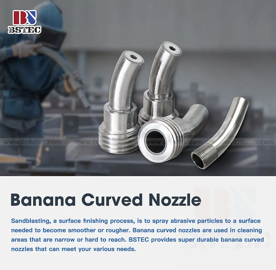Banana Curved Nozzle Fine Thread with Steel Jacket