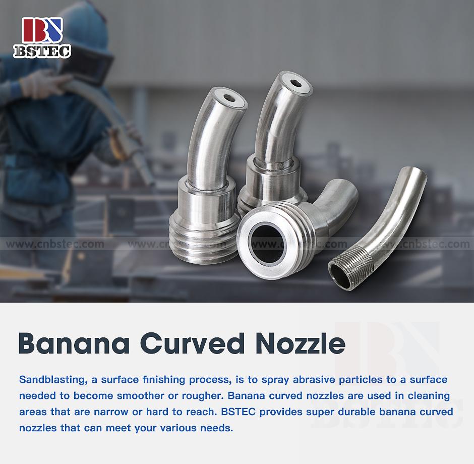 Banana Curved Nozzle Fine Thread with Steel Jacket