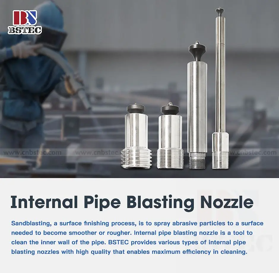 Internal Pipe Blasting Nozzle Coarse Thread with Al Jacket