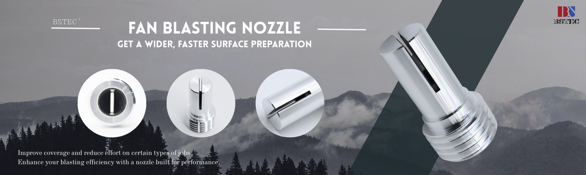 BSTEC Fan Blasting Nozzle-Get a Wider, Faster Surface Preparation