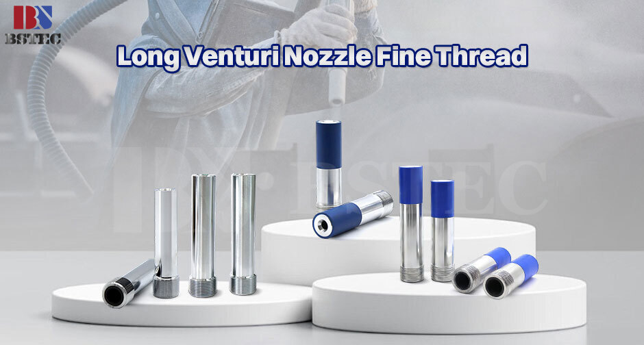 Long Venturi Nozzle Fine Thread Single Inlet with Steel Jacket Long Venturi Nozzle Fine Thread Single Inlet with Steel Jacket