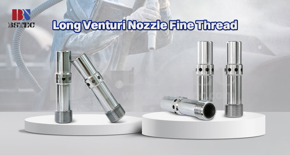 Long Venturi Nozzle Fine Thread Double Inlets with Steel Jacket