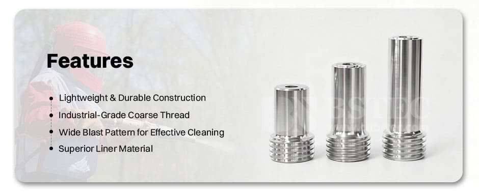 Short Venturi Nozzle Coarse Thread Single Inlet with Al Jacket Short Venturi Nozzle Coarse Thread Single Inlet with Al Jacket