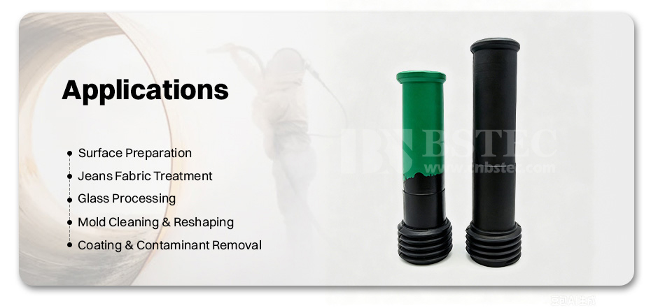 Tungsten Carbide Long Venturi Nozzle Coarse Thread with Rubber Cover Tungsten Carbide Long Venturi Nozzle Coarse Thread with Rubber Cover