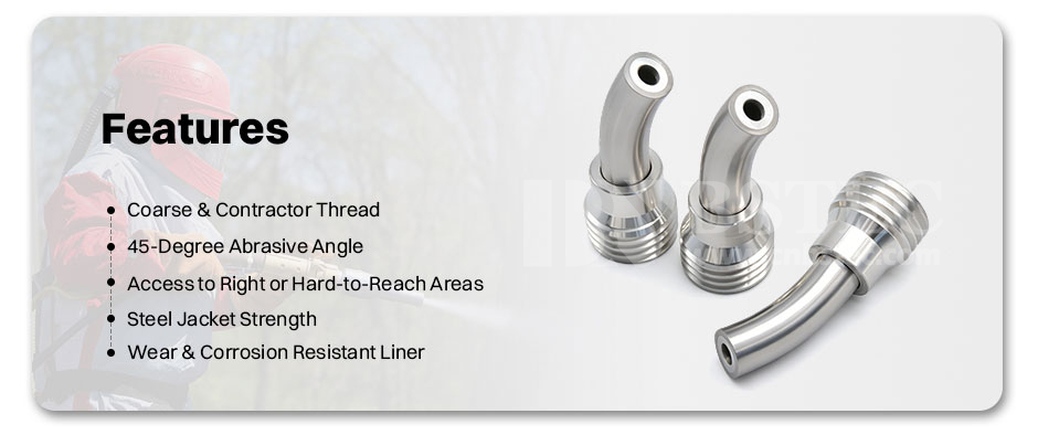 Banana Curved Nozzle Coarse Thread with Steel Jacket Banana Curved Nozzle Coarse Thread with Steel Jacket