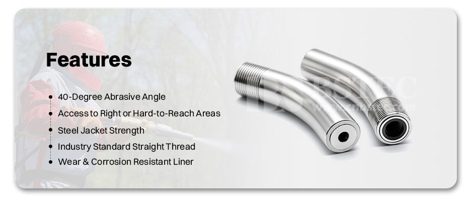 Banana Curved Nozzle Fine Thread with Steel Jacket