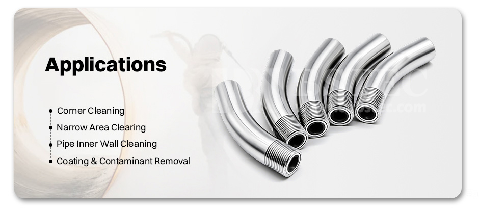 Banana Curved Nozzle Fine Thread with Steel Jacket