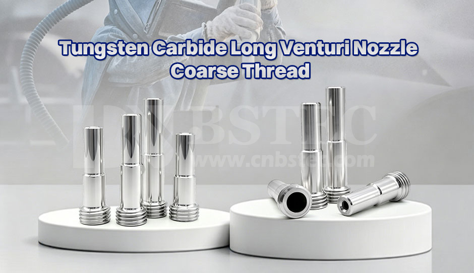 Tungsten Carbide Long Venturi Nozzle Coarse Thread with Al Jacket Tungsten Carbide Long Venturi Nozzle Coarse Thread with Al Jacket